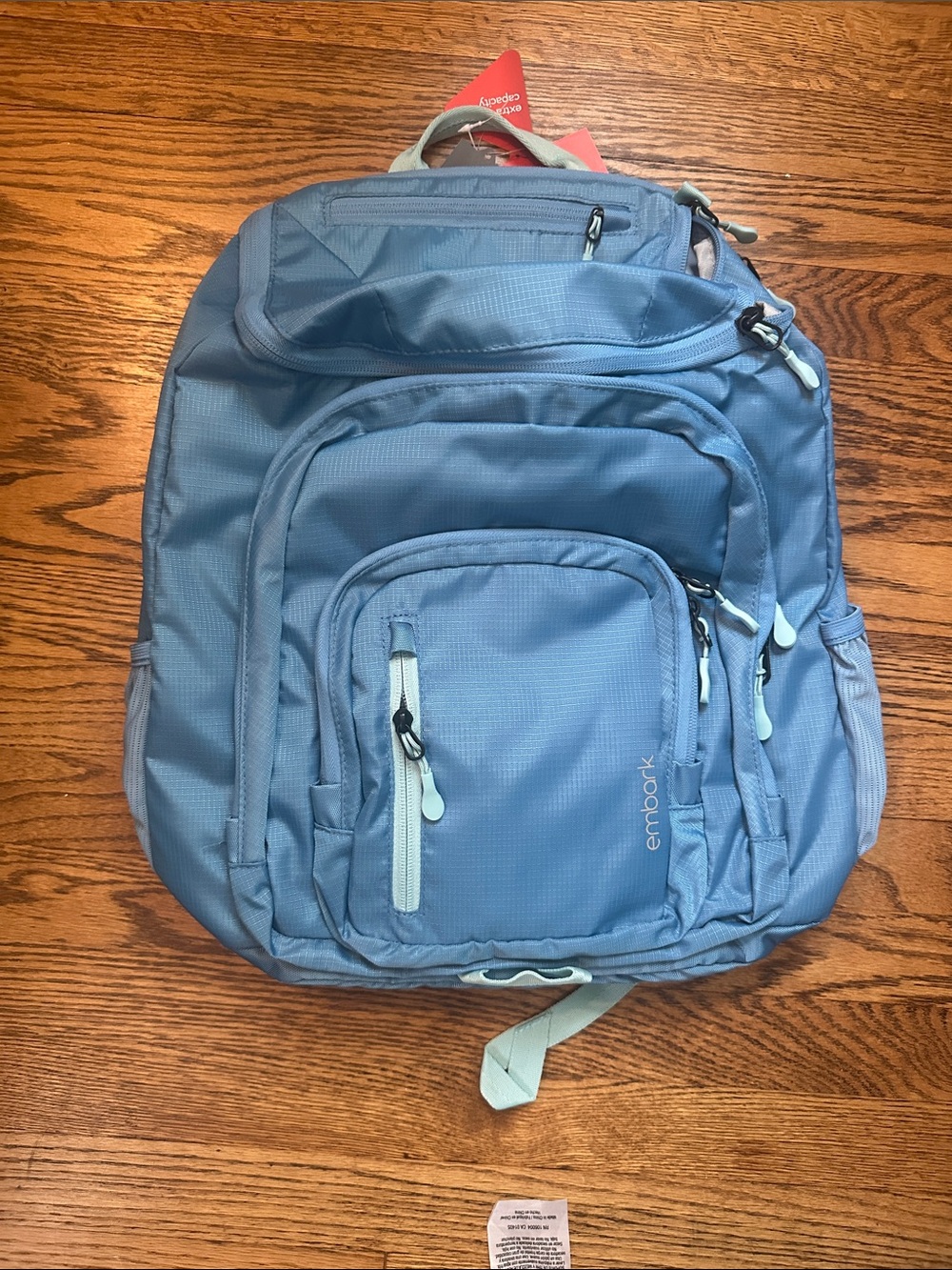 Embark Sky Blue Men's Backpack with Multiple Compartments